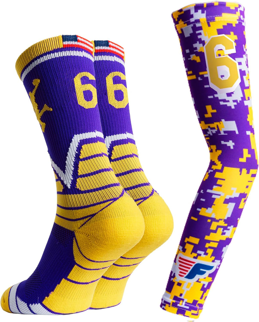 Elevate Your Game: USA-Made Basketball Socks & Arm Sleeve for Men & Boys