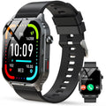 Stylish IP68 Waterproof Smart Watch for Men & Women - Bluetooth Calling, Make & Receive Calls - Sleek Black Design