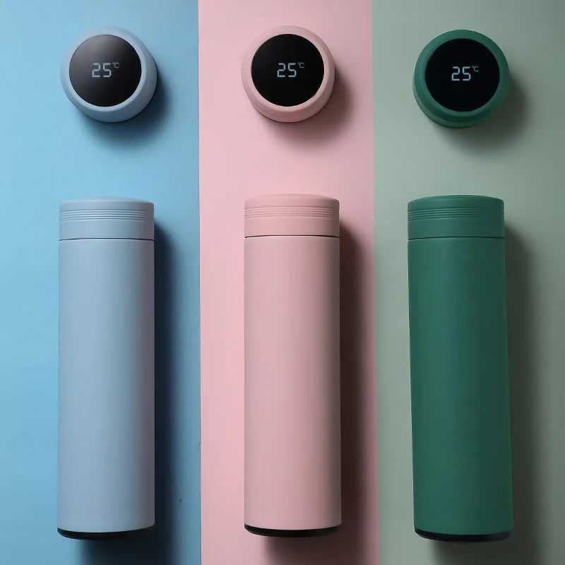 500Ml Smart Stainless Steel Thermos with Temperature Display - Leakproof Vacuum Flask, Perfect for Coffee, Milk, and Gifts!
