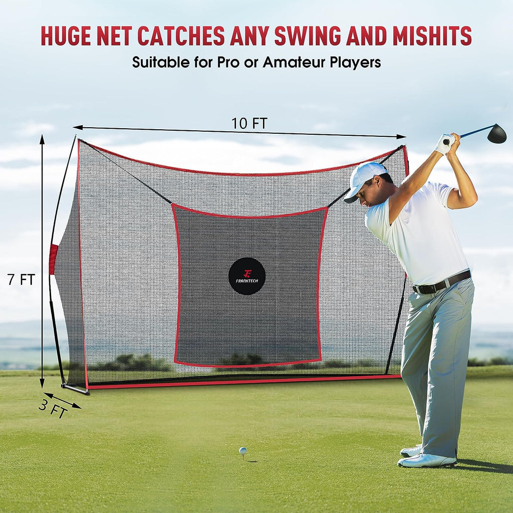 Ultimate Heavy Duty Golf Practice Net with Chipping Target - Perfect for Indoor & Outdoor Use, Includes Carry Bag & Golf Balls