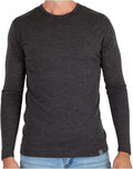 Men's 100% Merino Wool Midweight Long Sleeve Thermal Base Layer Shirt