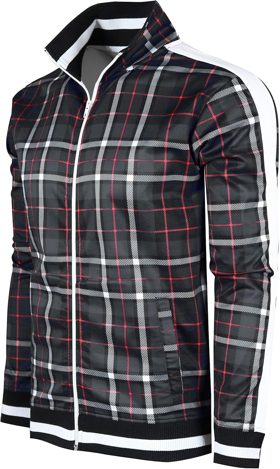 Men's Urban Hip Hop Premium Slim Fit Track Jacket - Trendy Side Taping Sportswear for Streetwear Style
