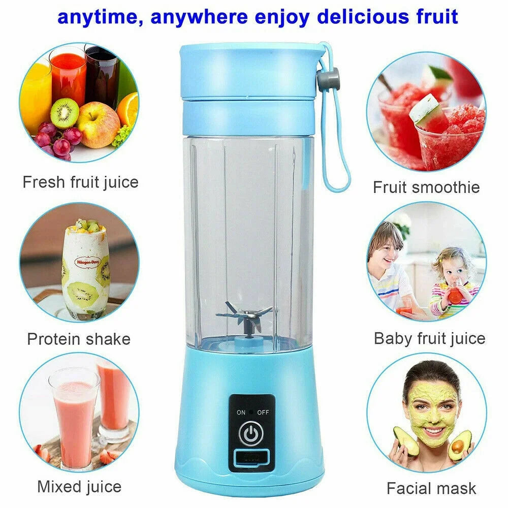 Powerful Portable USB Blender - Rechargeable Personal Juicer for Smoothies and Shakes