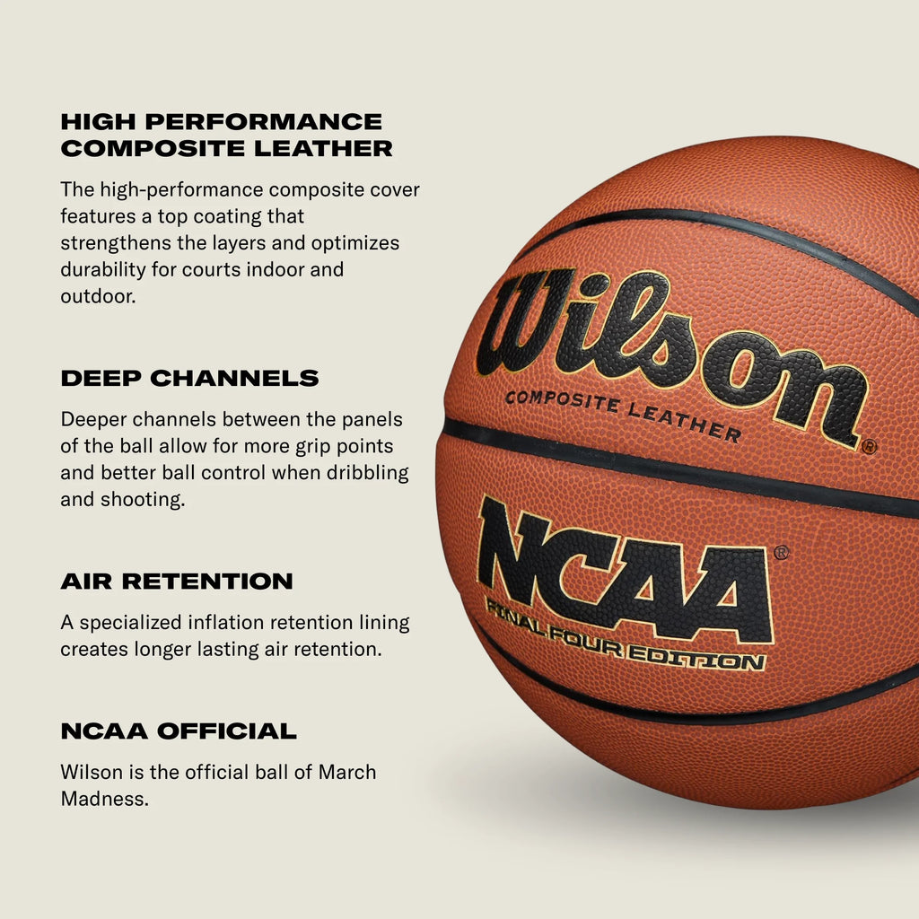 Official NCAA Final Four Size 7 Indoor/Outdoor Basketball - 29.5" Brown Design