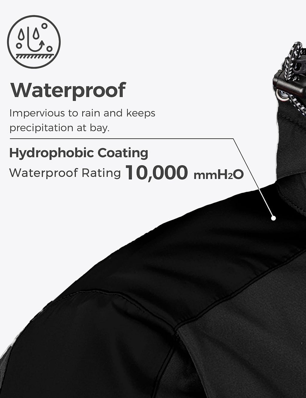 Men's Waterproof Ski Jacket - Warm Winter Snowboarding Coat for Rain and Snow