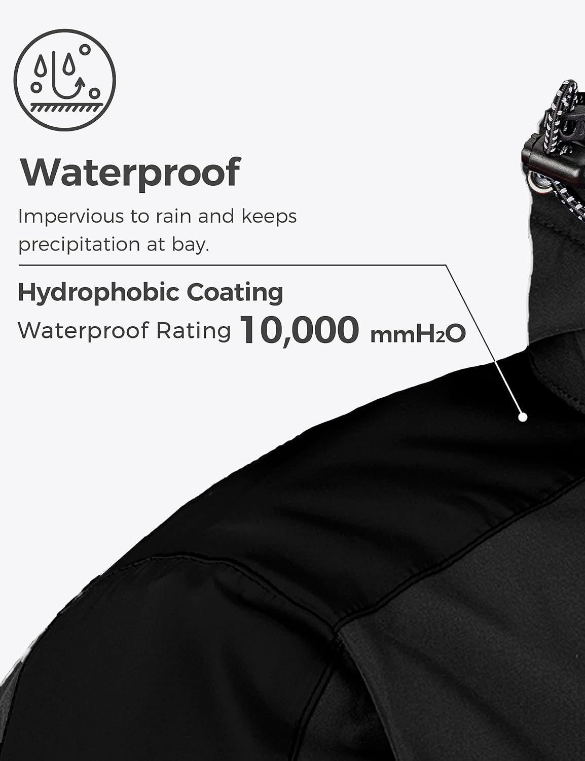 Men's Waterproof Ski Jacket - Warm Winter Snowboarding Coat for Rain and Snow
