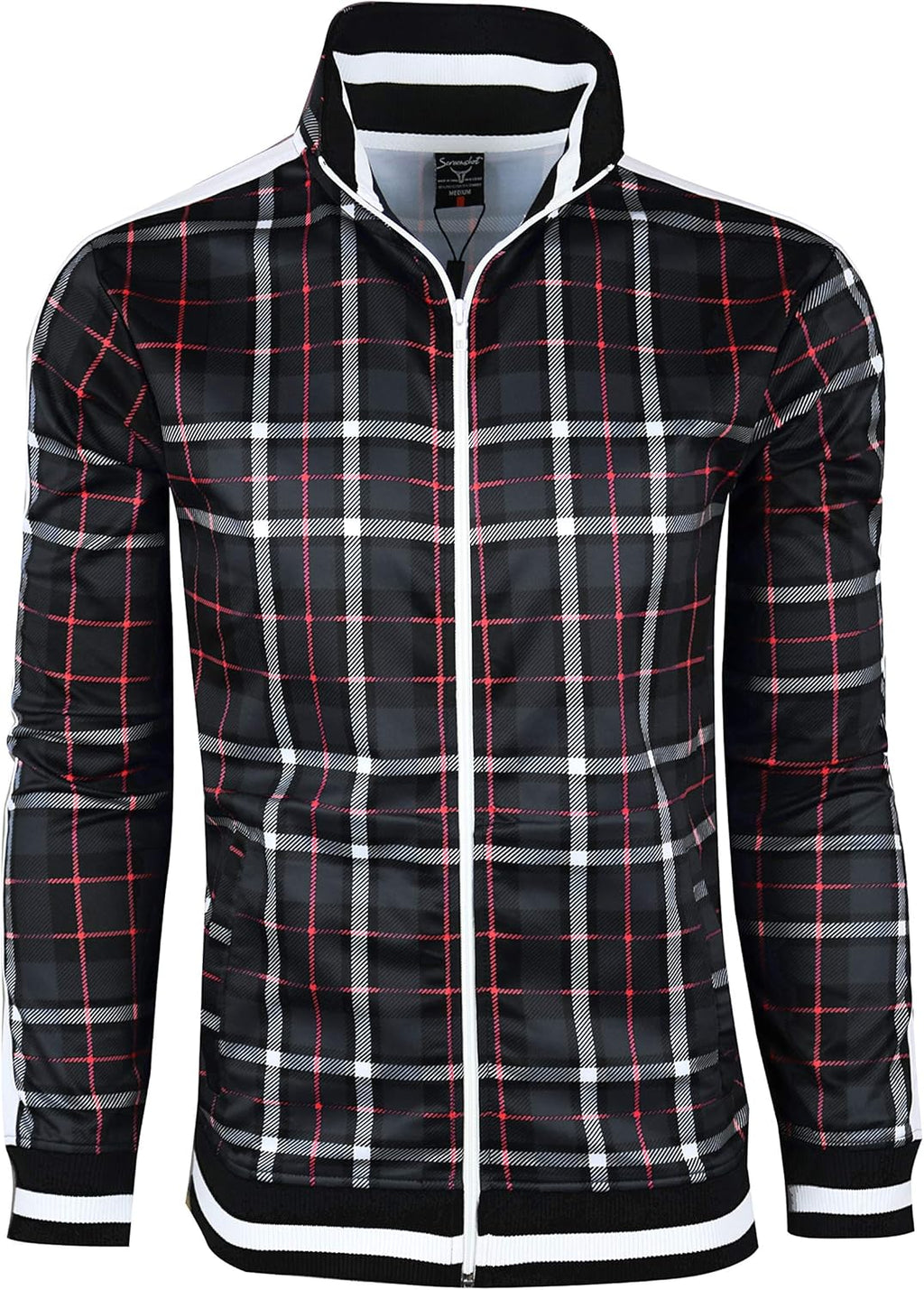 Men's Urban Hip Hop Premium Slim Fit Track Jacket - Trendy Side Taping Sportswear for Streetwear Style