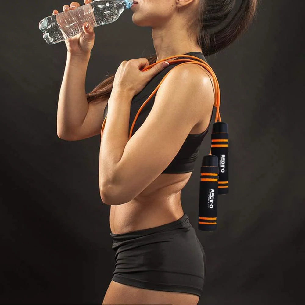 Premium 1LB Weighted Jump Rope - Thick Speed Cable & Memory Foam Handles for Ultimate Cardio & Fitness Workouts