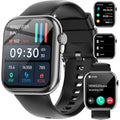 Stylish Bluetooth Smart Watch for Calls - Compatible with iOS & Android for Men & Women - Black