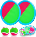 Toss and Catch Ball Game - Fun Outdoor Beach & Pool Toy for Kids Ages 3-12 - Perfect Birthday Gift & Stocking Stuffer (Includes 2 Paddles & 2 Balls)